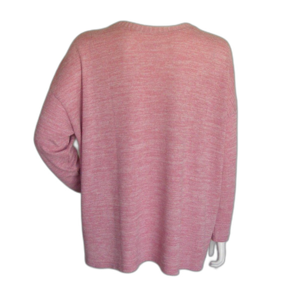 TORRID Sweater, 2/2X, Pink Space Dye, Pullover, Long sleeves, Pocket, Rayon - Picture 5 of 12